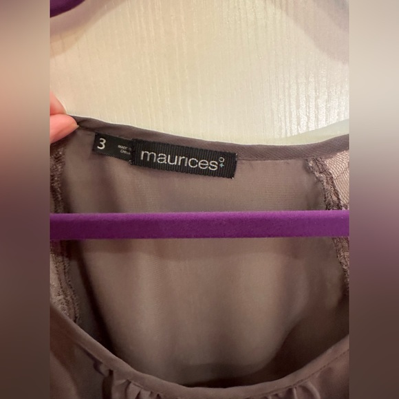 Sheer Maurice’s Blouse with Lace Accents - Picture 4 of 7